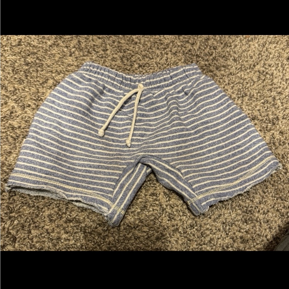 Childhoods Clothing Striped Blue and White Shorts